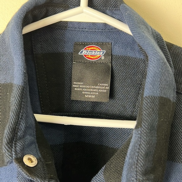 Dickies Flannel Plaid Lagenlook Utility Shirt Size Medium - Picture 3 of 9
